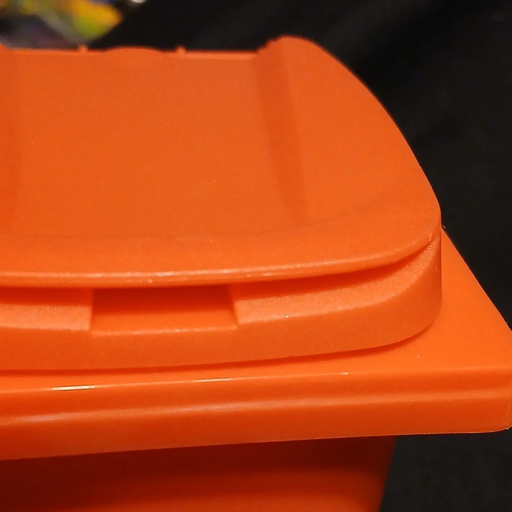 Trash Can Mini Red Recycling Bin Desk Organizer
